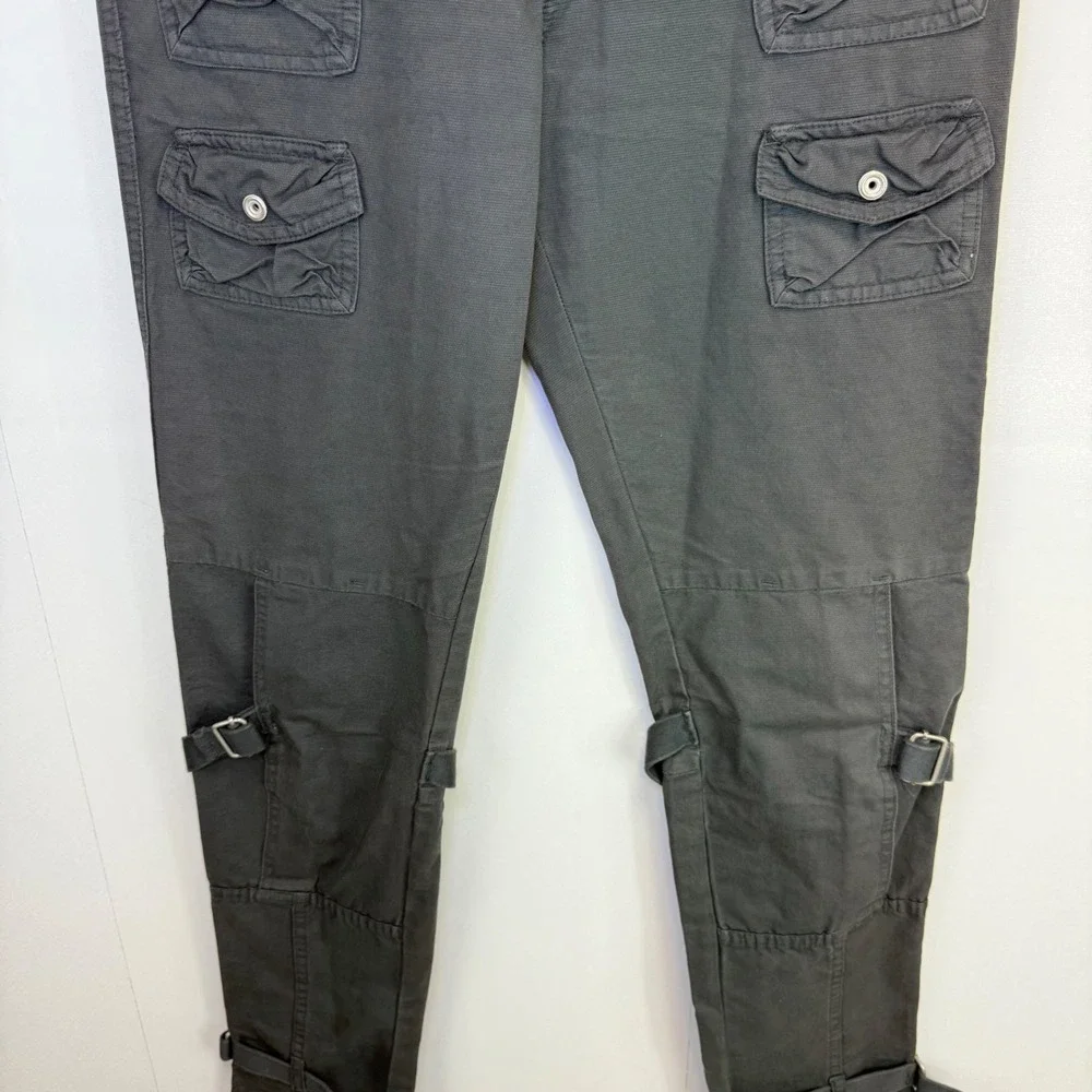 J.Lindeberg Stockholm Cargo Pants Buckle Strap Utility Pockets Slim Fit Black 29